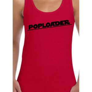 Tanktop POPLOADER rot "Logo schwarz" - (Damen)